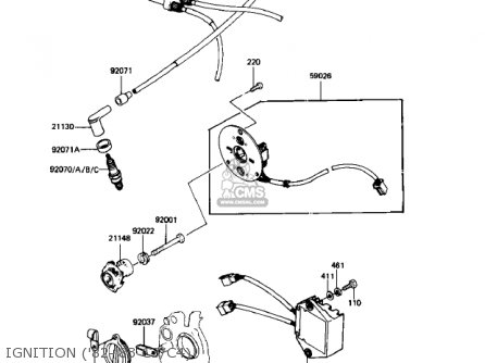IGNITION ('82-'83 C3/C4) - KZ550C2 LTD 1981 USA CANADA