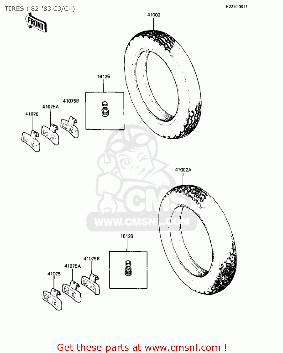 TIRES ('82-'83 C3/C4) KZ550C3 LTD 1982 USA CANADA