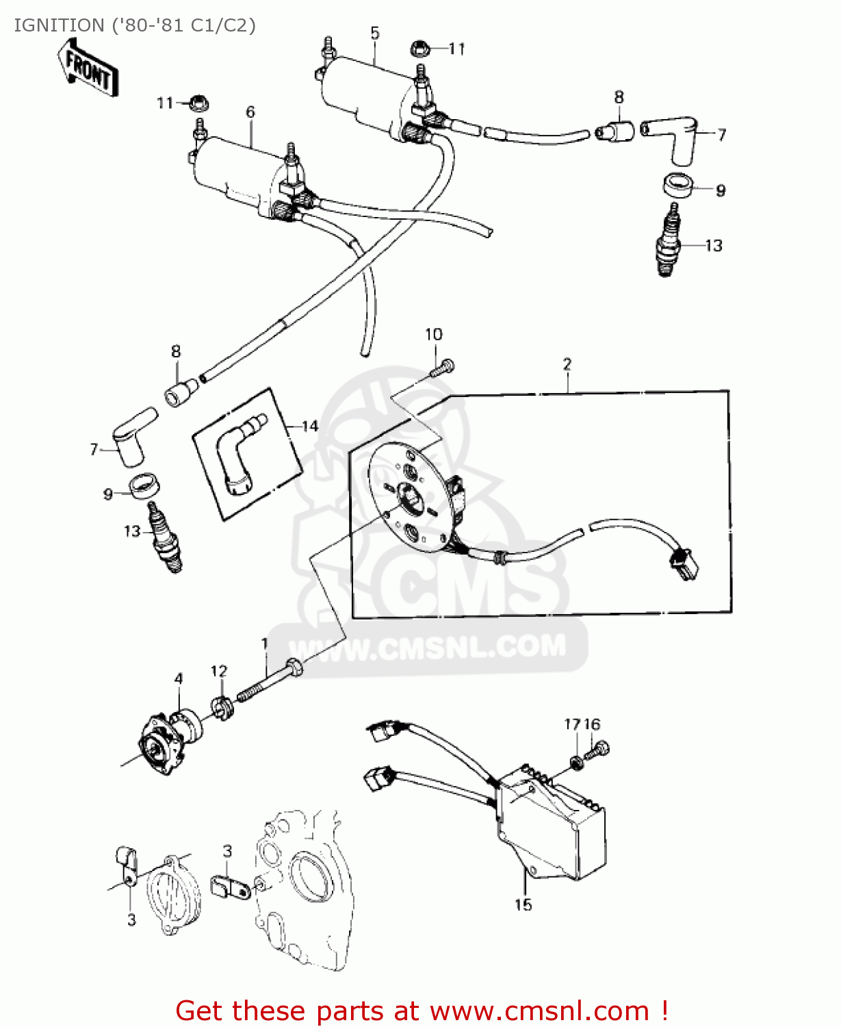 IGNITION ('80-'81 C1/C2) KZ550C3 LTD 1982 USA CANADA