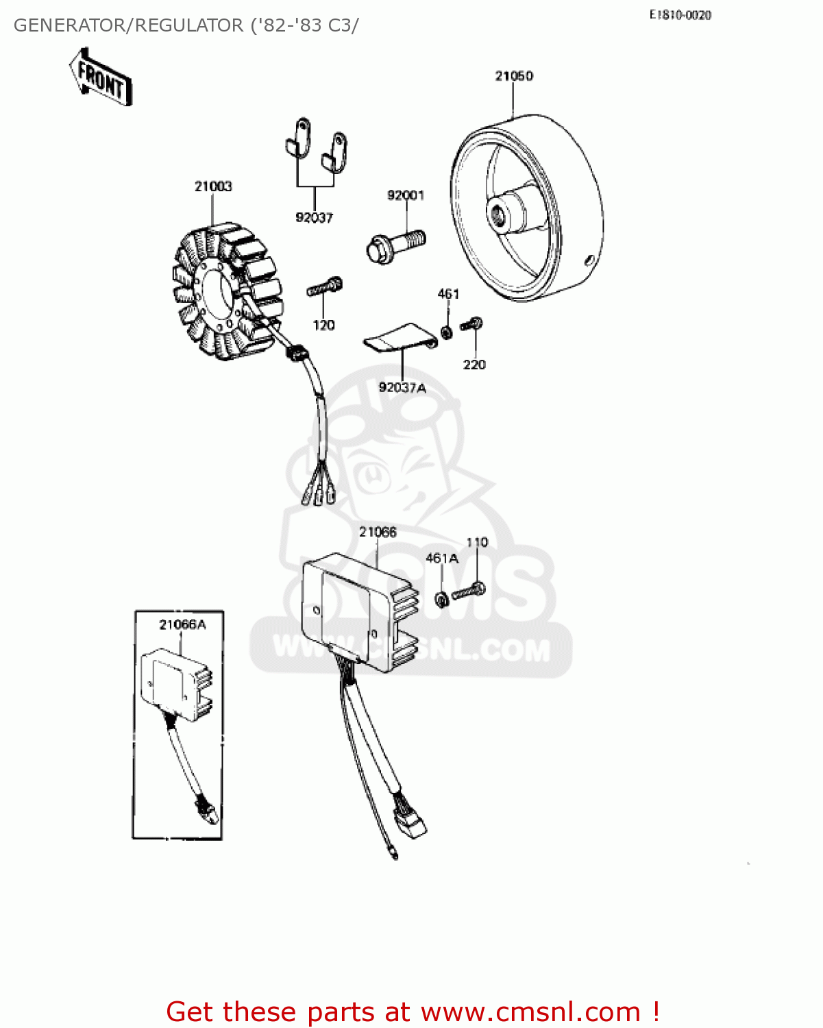 GENERATOR/REGULATOR ('82-'83 C3/ KZ550C3 LTD 1982 USA CANADA