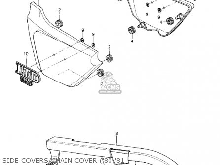 SIDE COVERS/CHAIN COVER ('80-'81 - KZ550C3 LTD 1982 USA CANADA