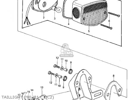 TAILLIGHT ('80-'81 C1/C2) - KZ550C3 LTD 1982 USA CANADA