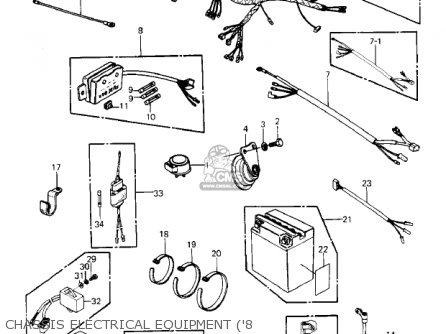 CHASSIS ELECTRICAL EQUIPMENT ('8 - KZ550C3 LTD 1982 USA CANADA