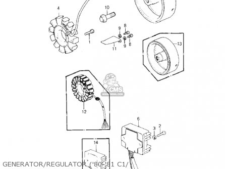 GENERATOR/REGULATOR ('80-'81 C1/ - KZ550C3 LTD 1982 USA CANADA