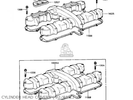 CYLINDER HEAD COVERS ('82-'83 C3 - KZ550C3 LTD 1982 USA CANADA