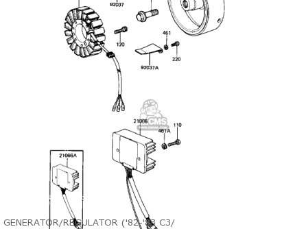 GENERATOR/REGULATOR ('82-'83 C3/ - KZ550C3 LTD 1982 USA CANADA