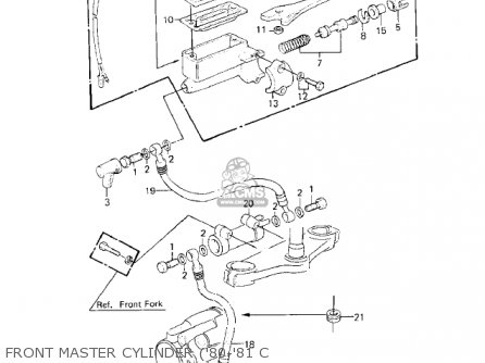 FRONT MASTER CYLINDER ('80-'81 C - KZ550C3 LTD 1982 USA CANADA