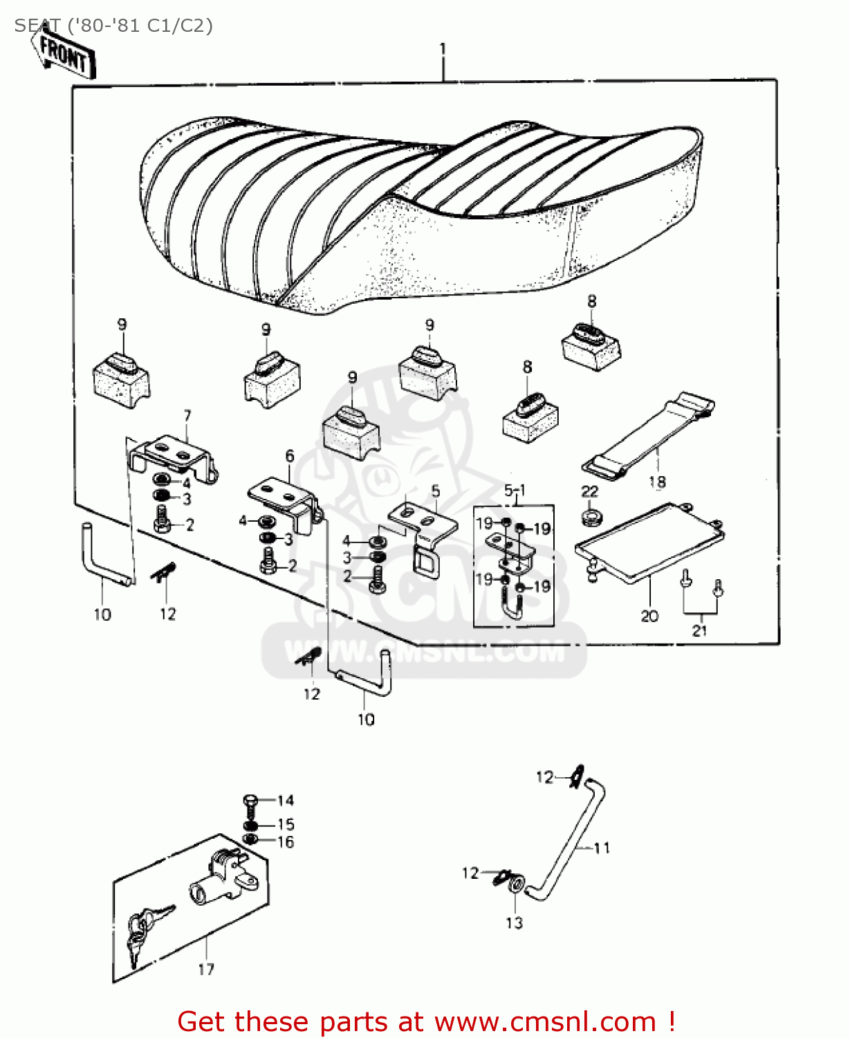 SEAT ('80-'81 C1/C2) KZ550C4 LTD 1983 USA CANADA