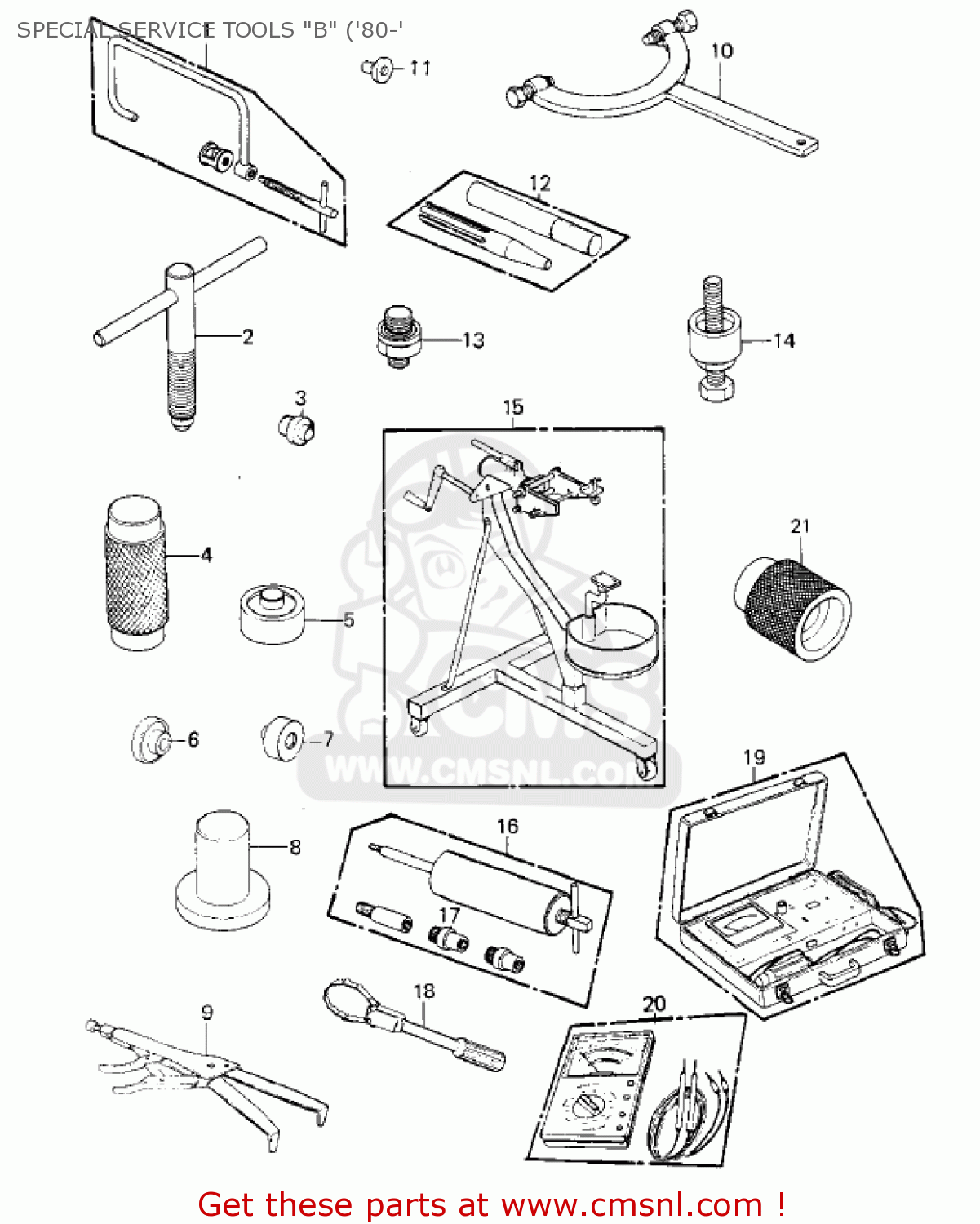 SPECIAL SERVICE TOOLS "B" ('80-' KZ550C4 LTD 1983 USA CANADA