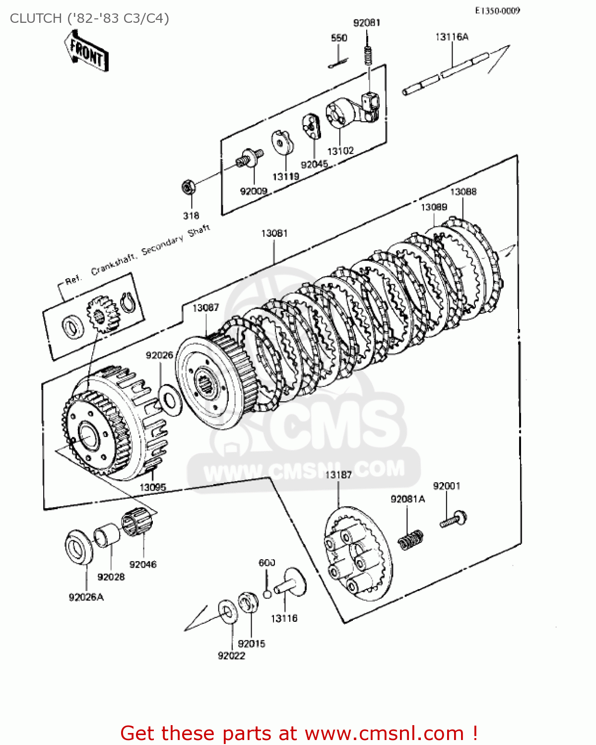 CLUTCH ('82-'83 C3/C4) KZ550C4 LTD 1983 USA CANADA