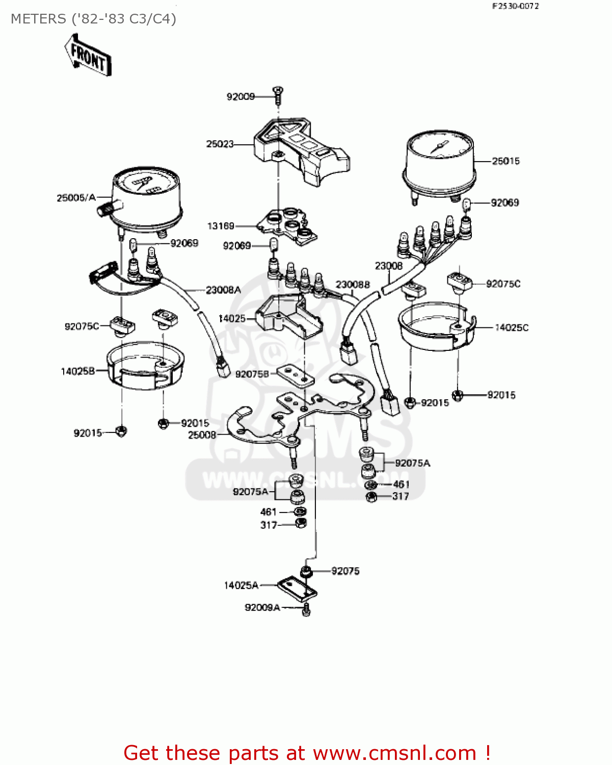 METERS ('82-'83 C3/C4) KZ550C4 LTD 1983 USA CANADA