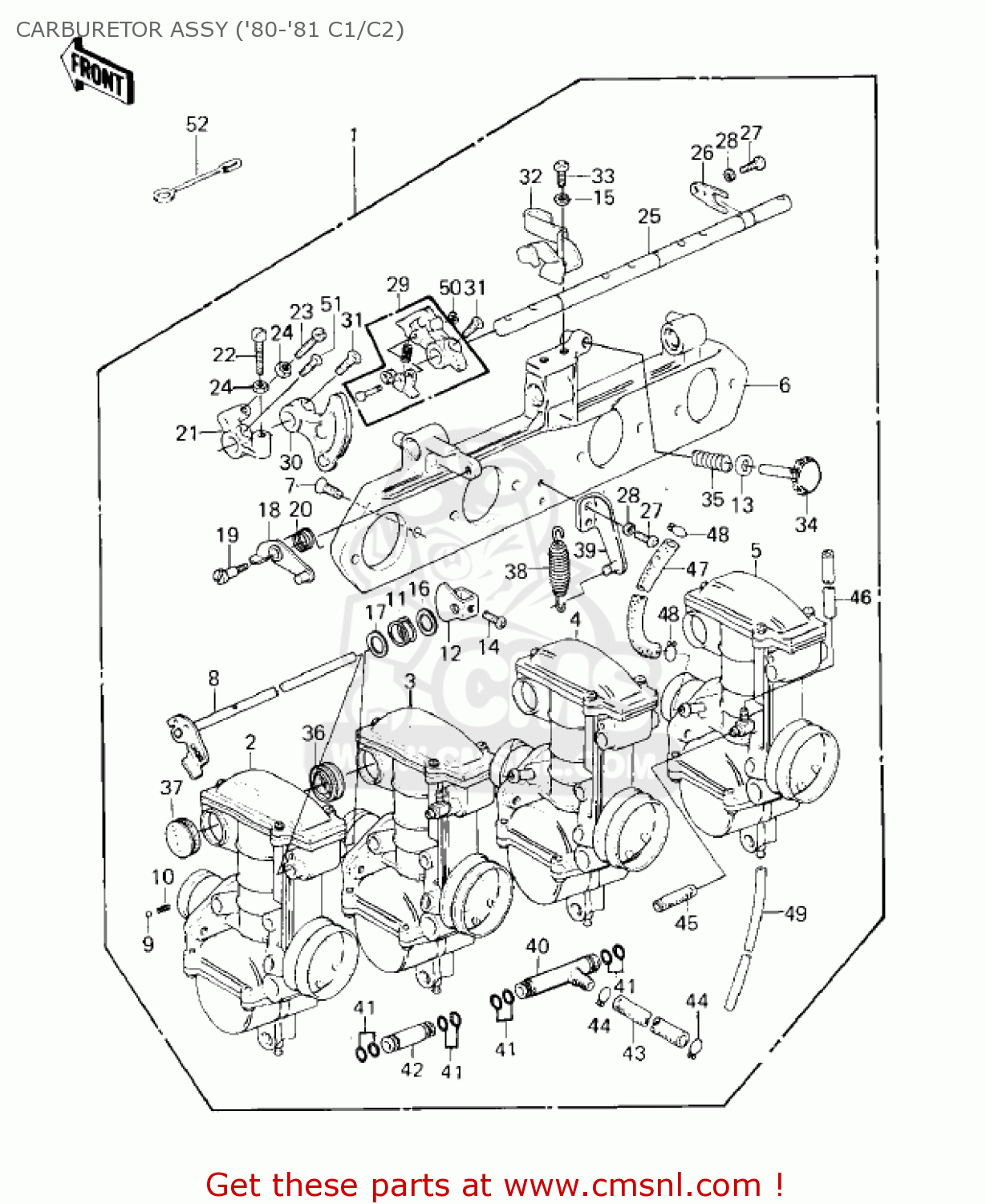 CARBURETOR ASSY ('80-'81 C1/C2) KZ550C4 LTD 1983 USA CANADA