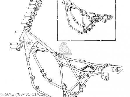 FRAME ('80-'81 C1/C2) - KZ550C4 LTD 1983 USA CANADA