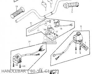 HANDLEBAR ('80-'81 C1/C2) - KZ550C4 LTD 1983 USA CANADA