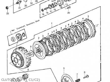 CLUTCH ('80-'81 C1/C2) - KZ550C4 LTD 1983 USA CANADA