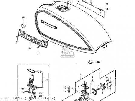 FUEL TANK ('80-'81 C1/C2) - KZ550C4 LTD 1983 USA CANADA