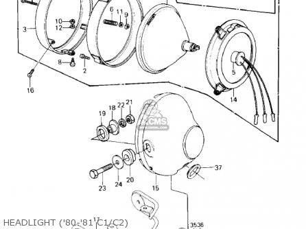 HEADLIGHT ('80-'81 C1/C2) - KZ550C4 LTD 1983 USA CANADA