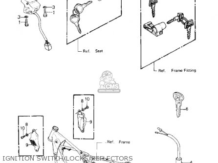 IGNITION SWITCH/LOCKS/REFLECTORS - KZ550C4 LTD 1983 USA CANADA