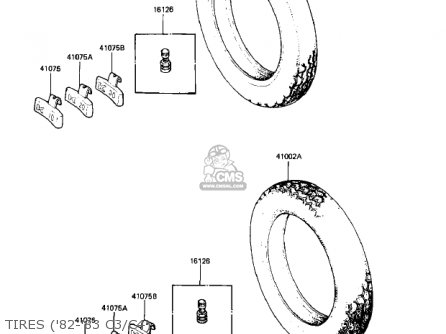 TIRES ('82-'83 C3/C4) - KZ550C4 LTD 1983 USA CANADA