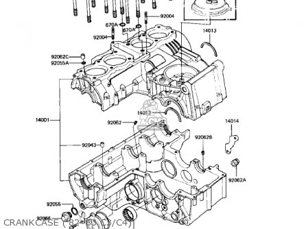 CRANKCASE ('82-'83 C3/C4) - KZ550C4 LTD 1983 USA CANADA