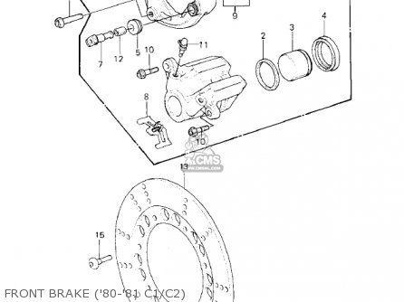 FRONT BRAKE ('80-'81 C1/C2) - KZ550C4 LTD 1983 USA CANADA