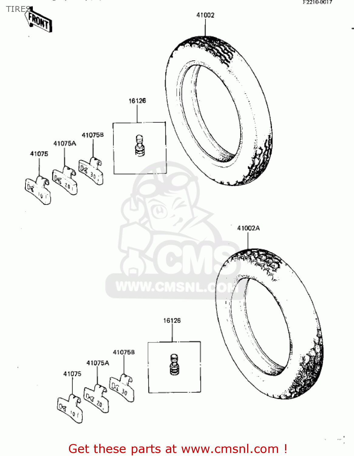 TIRES KZ550D1 GPZ 1981 USA CANADA
