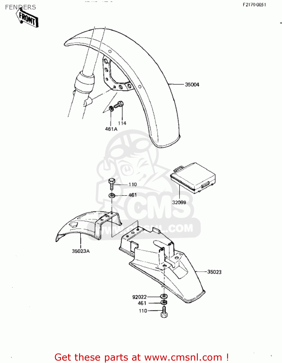 FENDERS KZ550D1 GPZ 1981 USA CANADA