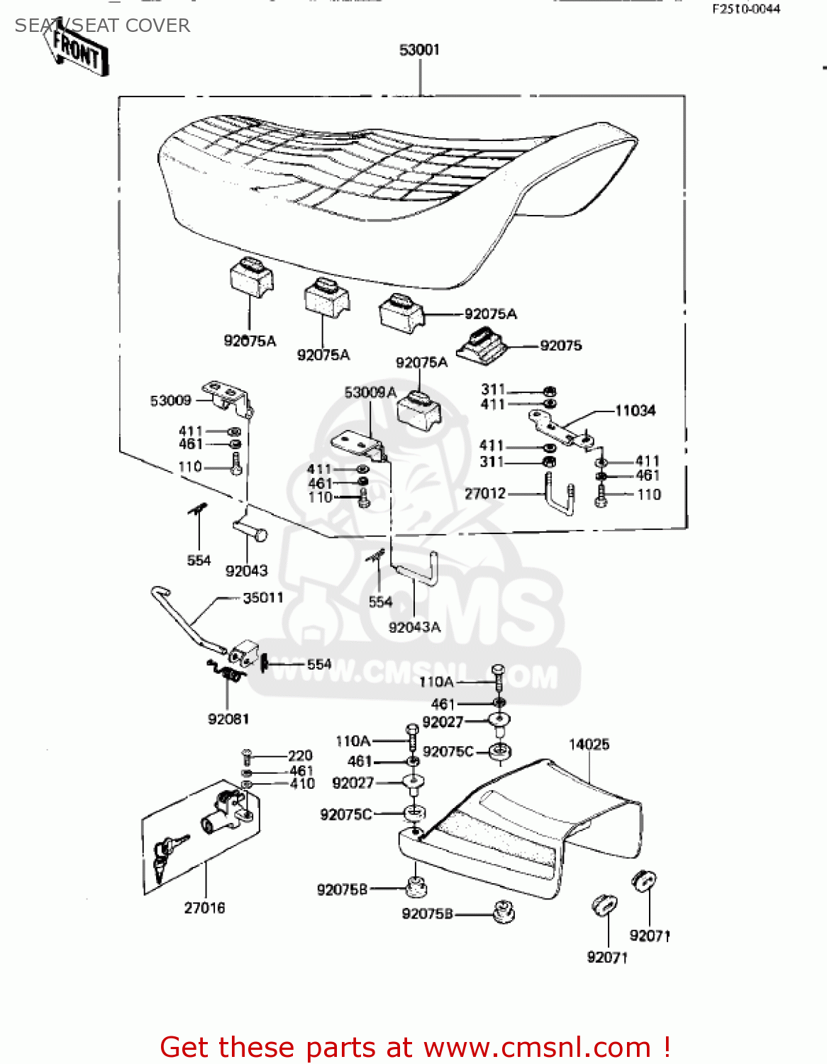 SEAT/SEAT COVER KZ550D1 GPZ 1981 USA CANADA