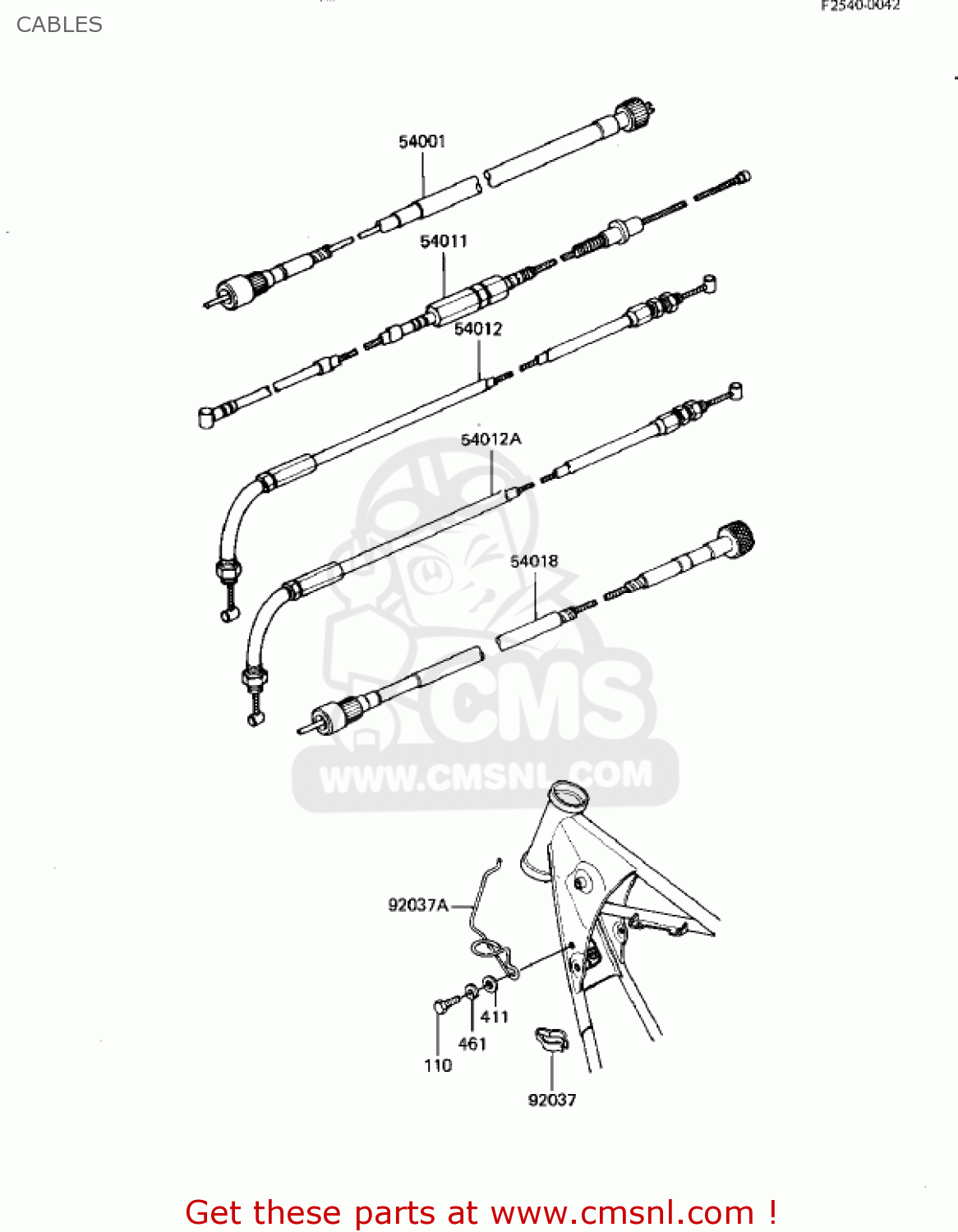 CABLES KZ550D1 GPZ 1981 USA CANADA