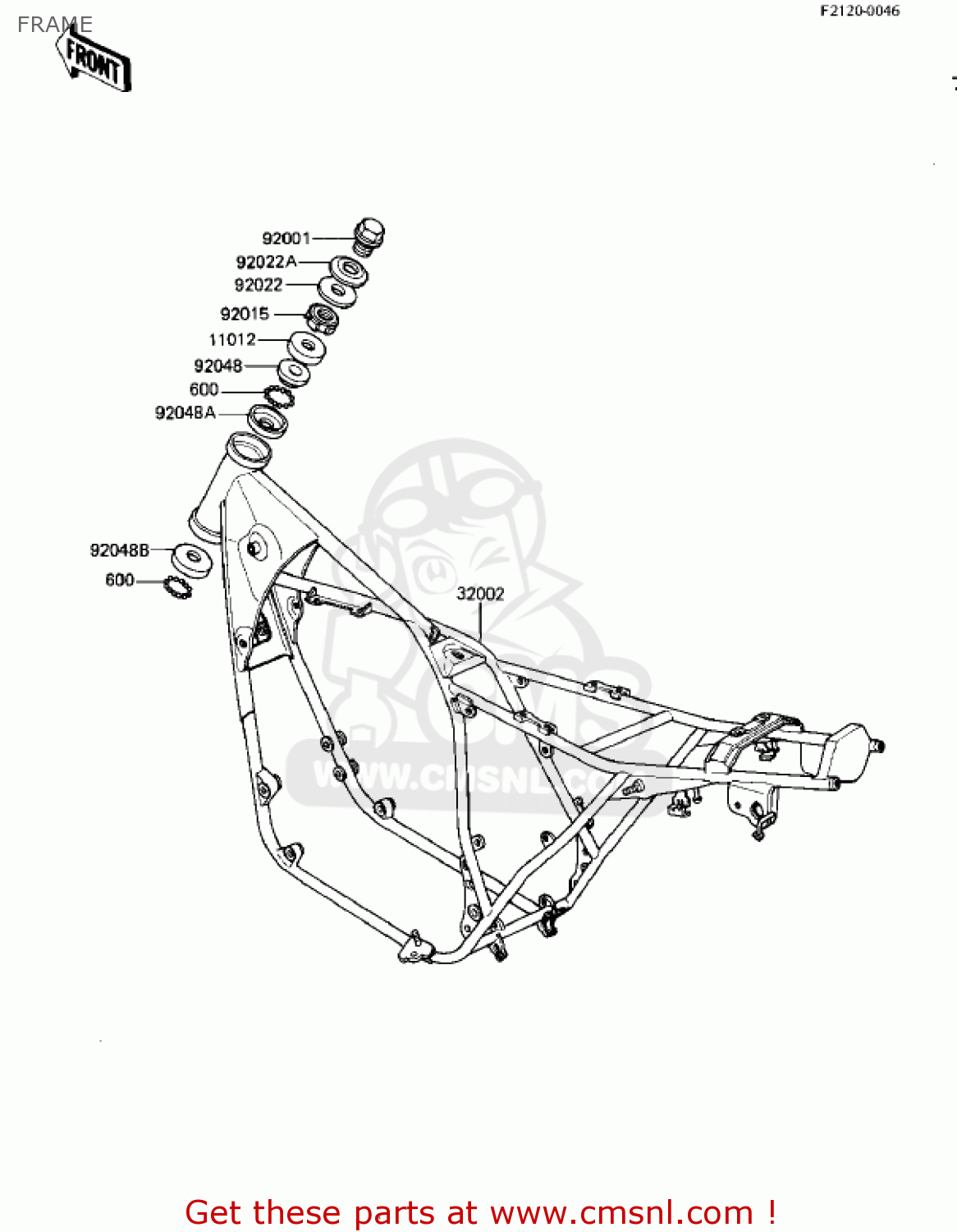 FRAME KZ550D1 GPZ 1981 USA CANADA