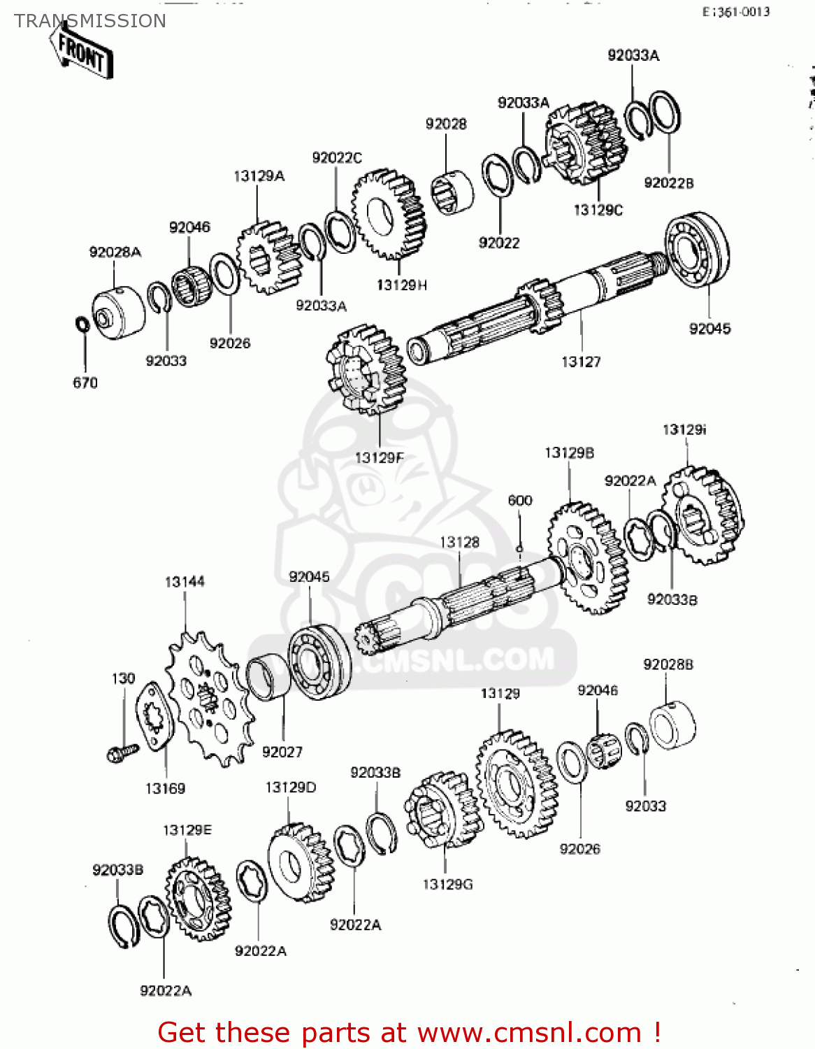 TRANSMISSION KZ550D1 GPZ 1981 USA CANADA