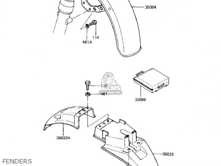 FENDERS - KZ550D1 GPZ 1981 USA CANADA