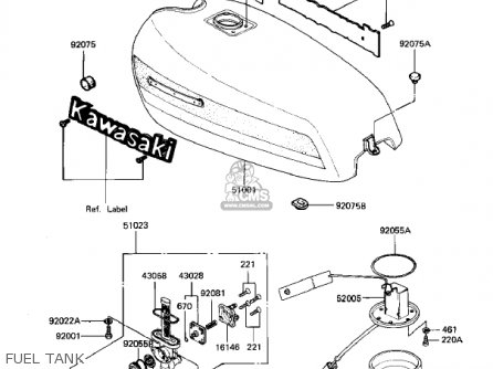 FUEL TANK - KZ550D1 GPZ 1981 USA CANADA