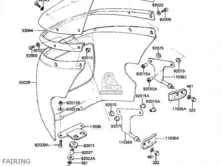 FAIRING - KZ550D1 GPZ 1981 USA CANADA