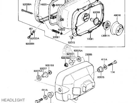 HEADLIGHT - KZ550D1 GPZ 1981 USA CANADA