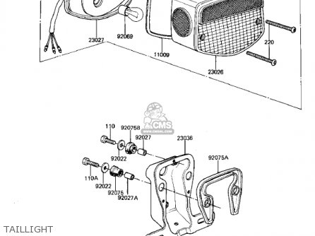 TAILLIGHT - KZ550D1 GPZ 1981 USA CANADA