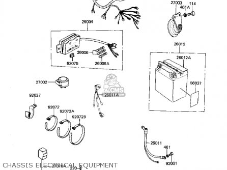 CHASSIS ELECTRICAL EQUIPMENT - KZ550D1 GPZ 1981 USA CANADA