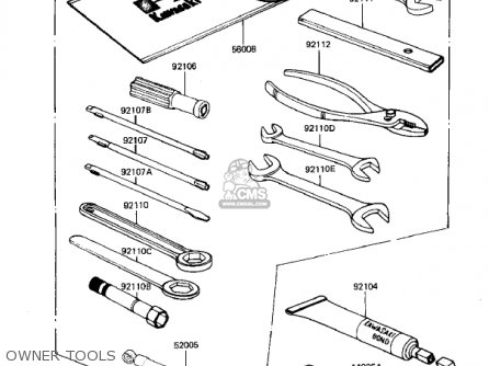 OWNER TOOLS - KZ550D1 GPZ 1981 USA CANADA