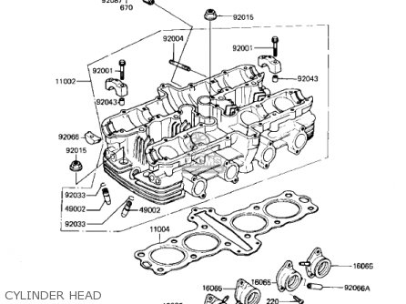 CYLINDER HEAD - KZ550D1 GPZ 1981 USA CANADA