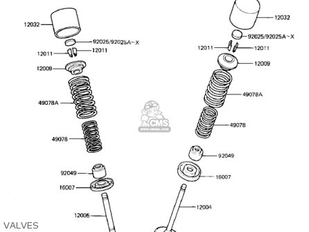 VALVES - KZ550D1 GPZ 1981 USA CANADA