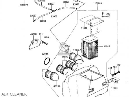 AIR CLEANER - KZ550D1 GPZ 1981 USA CANADA