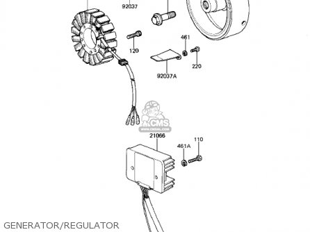 GENERATOR/REGULATOR - KZ550D1 GPZ 1981 USA CANADA