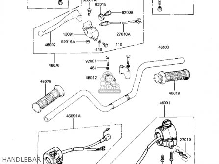 HANDLEBAR - KZ550D1 GPZ 1981 USA CANADA