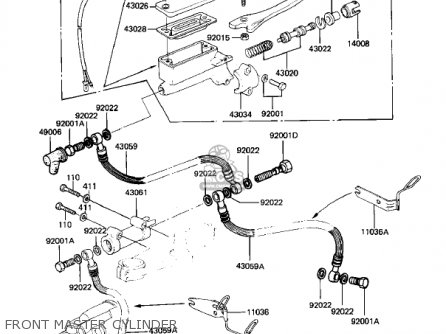 FRONT MASTER CYLINDER - KZ550D1 GPZ 1981 USA CANADA