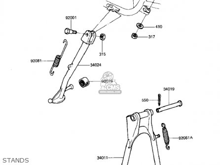 STANDS - KZ550D1 GPZ 1981 USA CANADA
