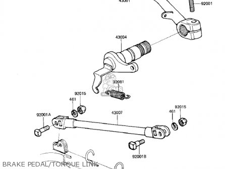 BRAKE PEDAL/TORQUE LINK - KZ550D1 GPZ 1981 USA CANADA