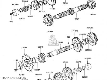 TRANSMISSION - KZ550D1 GPZ 1981 USA CANADA