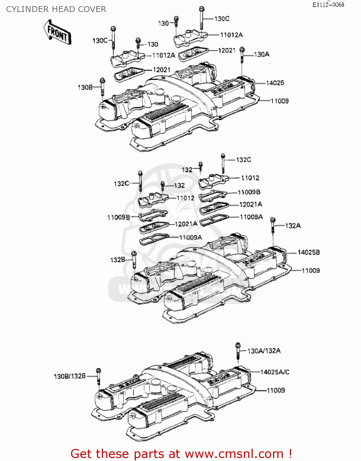 CYLINDER HEAD COVER KZ550F1 SPECTRE 1983 USA CALIFORNIA CANADA