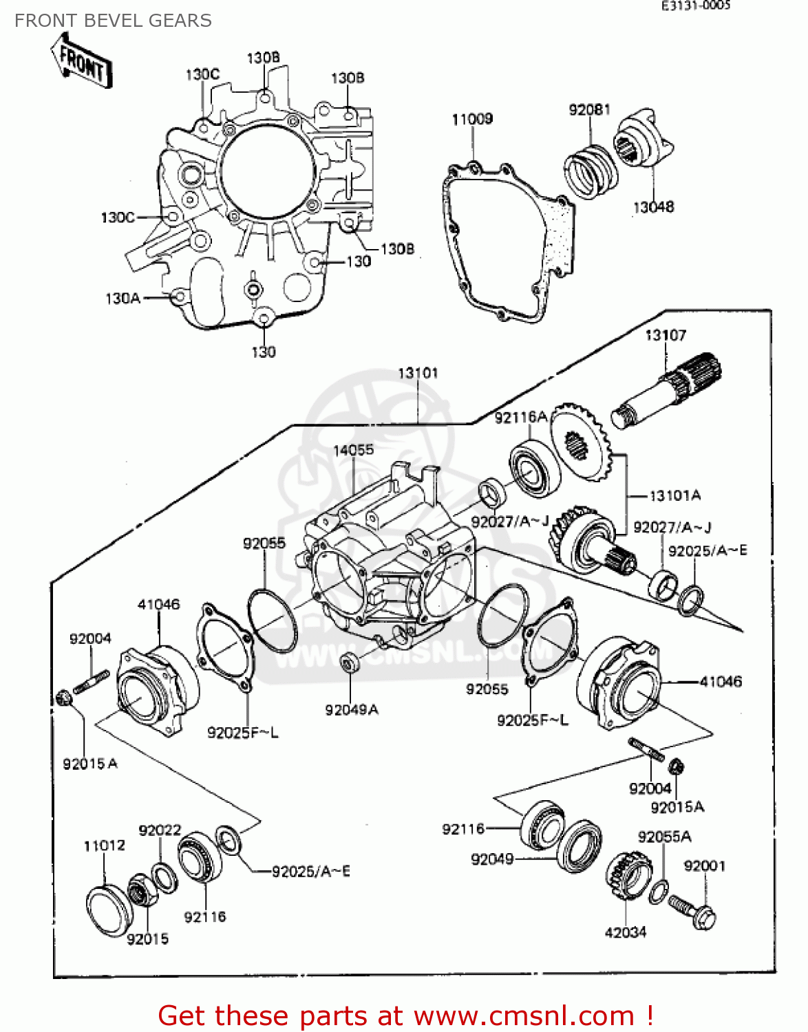 FRONT BEVEL GEARS KZ550F1 SPECTRE 1983 USA CALIFORNIA CANADA