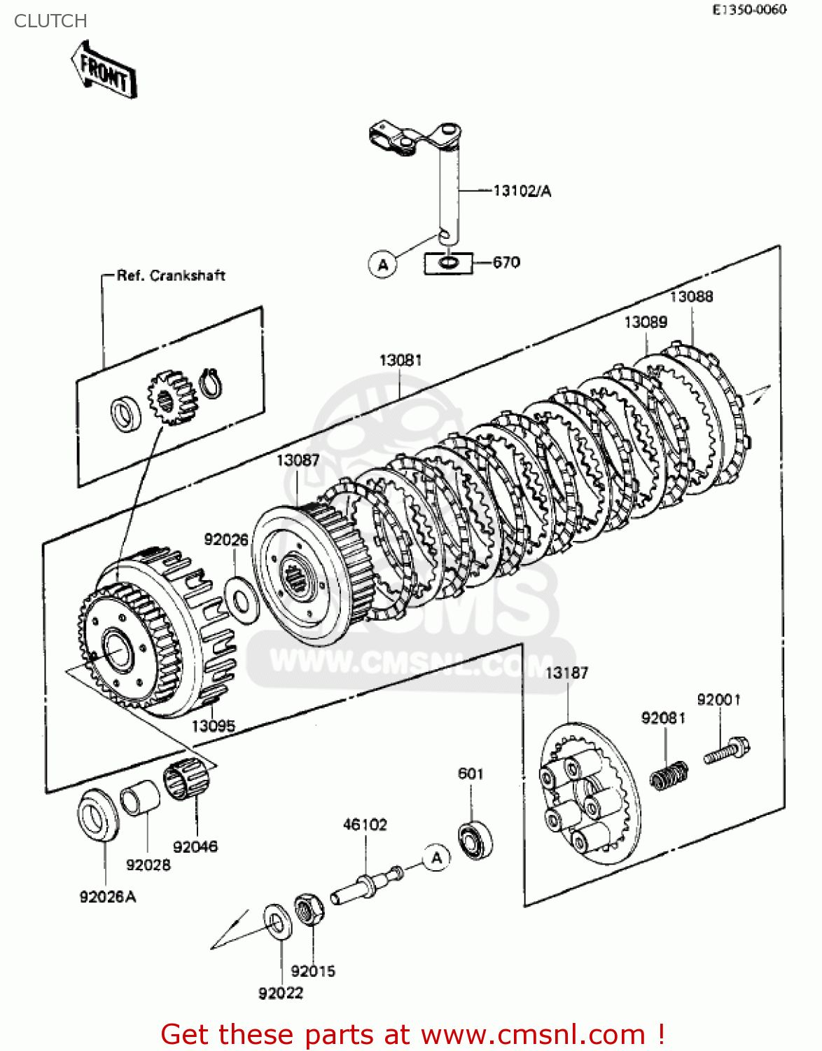 CLUTCH KZ550F1 SPECTRE 1983 USA CALIFORNIA CANADA